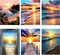 6 Pack Diamond Painting Kits for Adults Beginner, 5D Beach Diamond Art Sets, DIY Full Round Drill Sunrise Paint